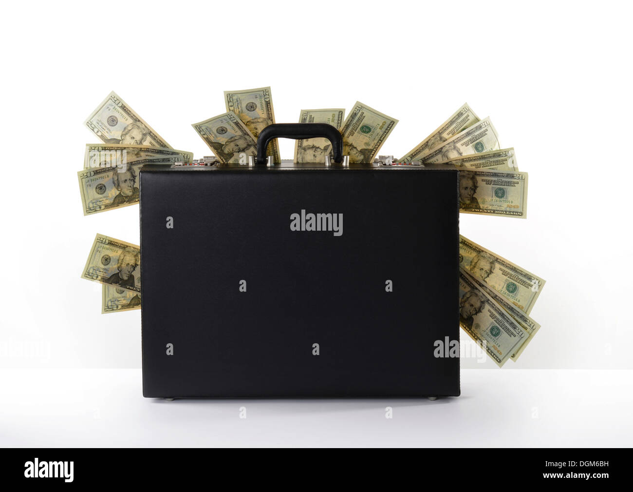 Briefcase full american dollars money hires stock photography and