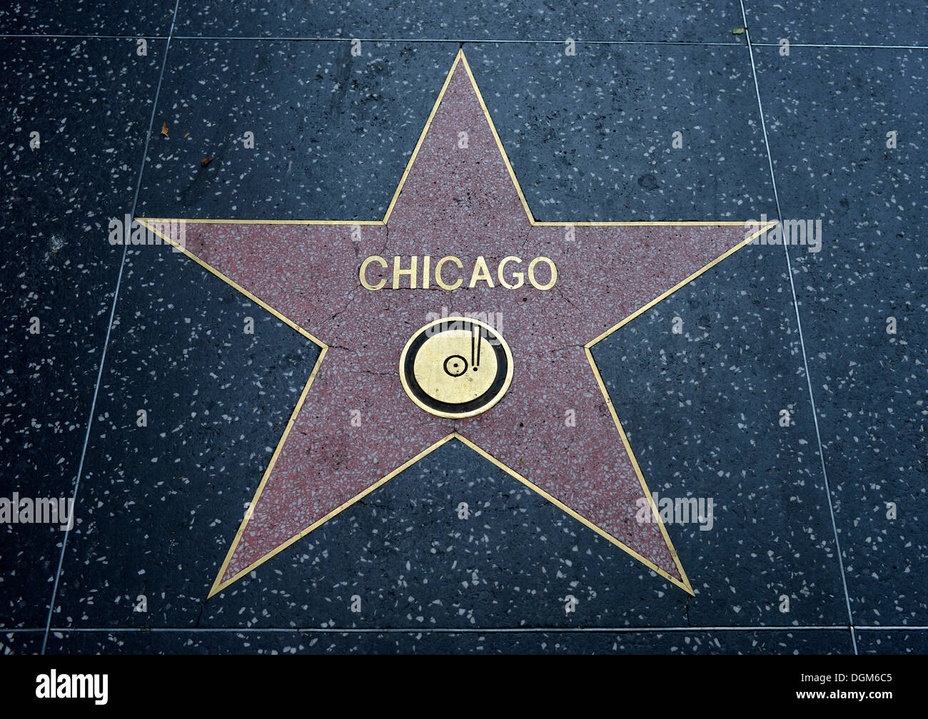 Terrazzo star for the band Chicago, music category, Walk of Fame, Hollywood  Boulevard, Hollywood, Los Angeles, California Stock Photo - Alamy