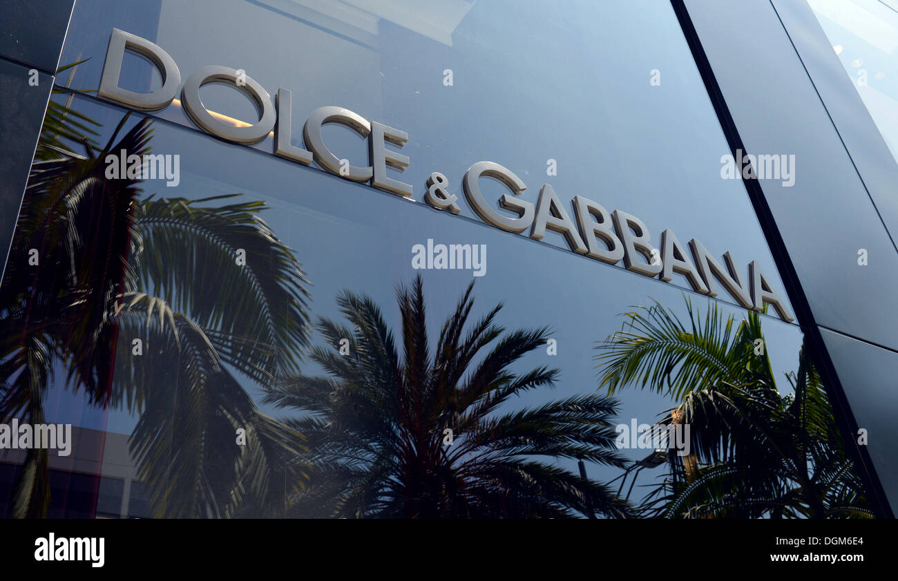 Dolce & Gabbana store, Rodeo Drive, luxury shopping street, Beverly, Hills, Los Angeles, California, United States of America Stock Photo