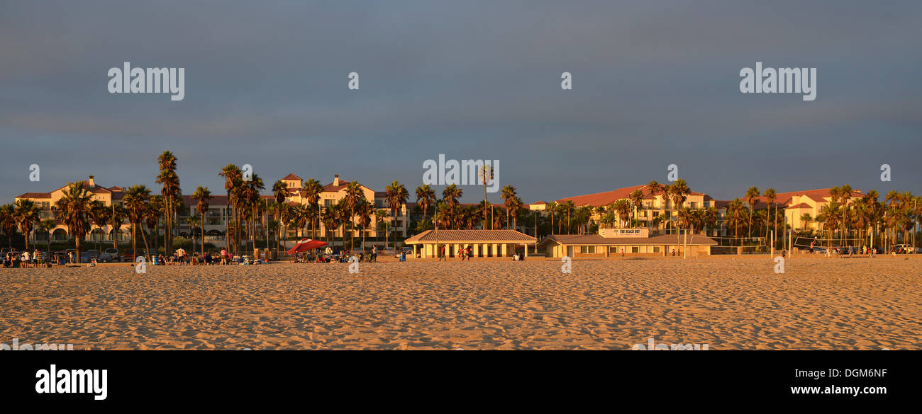 Beach, Huntington Beach, Hyatt Regency Hotel Huntington Beach, California, United States of America, USA Stock Photo