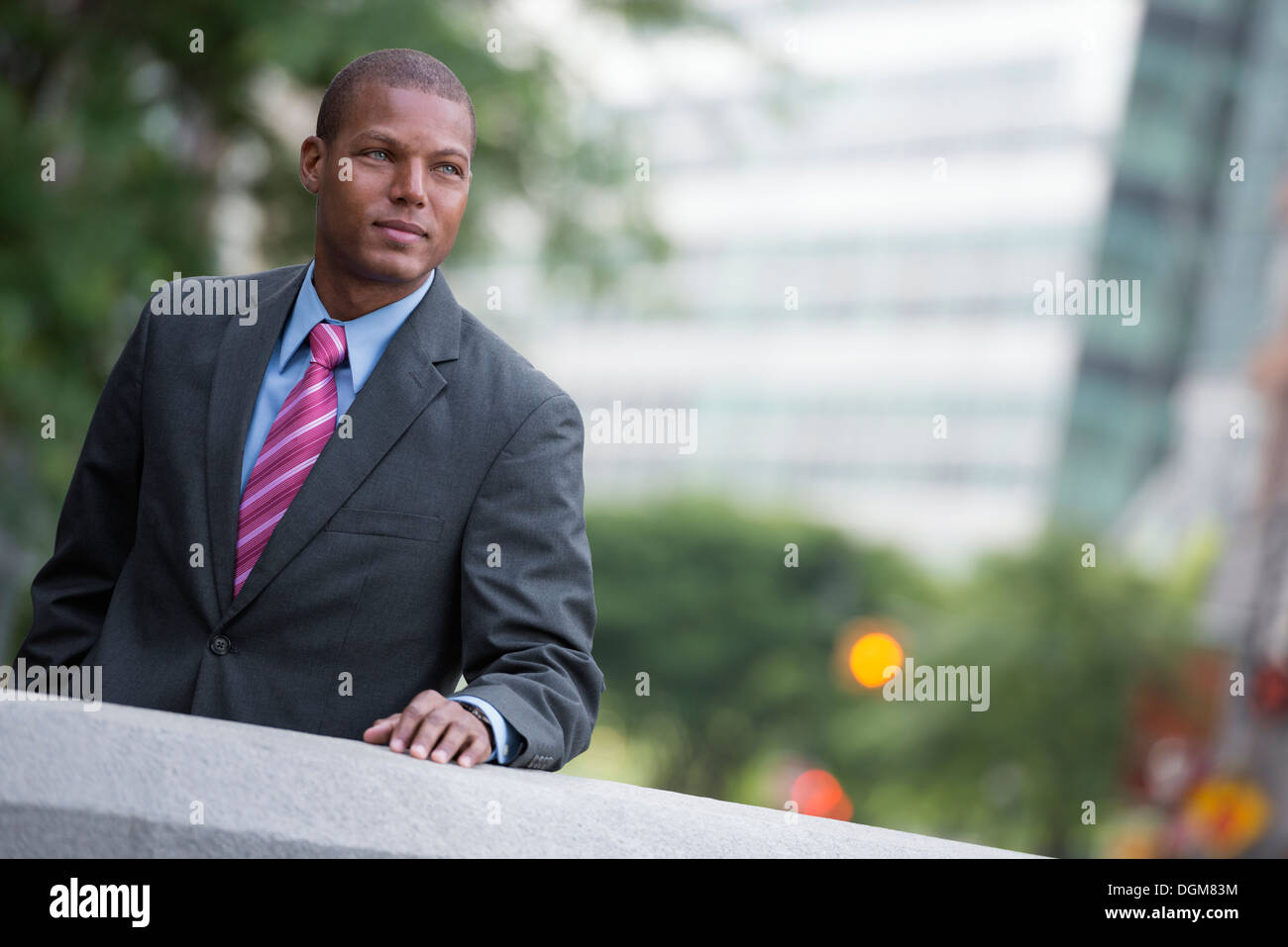 Business man in blue suit hi-res stock photography and images - Alamy