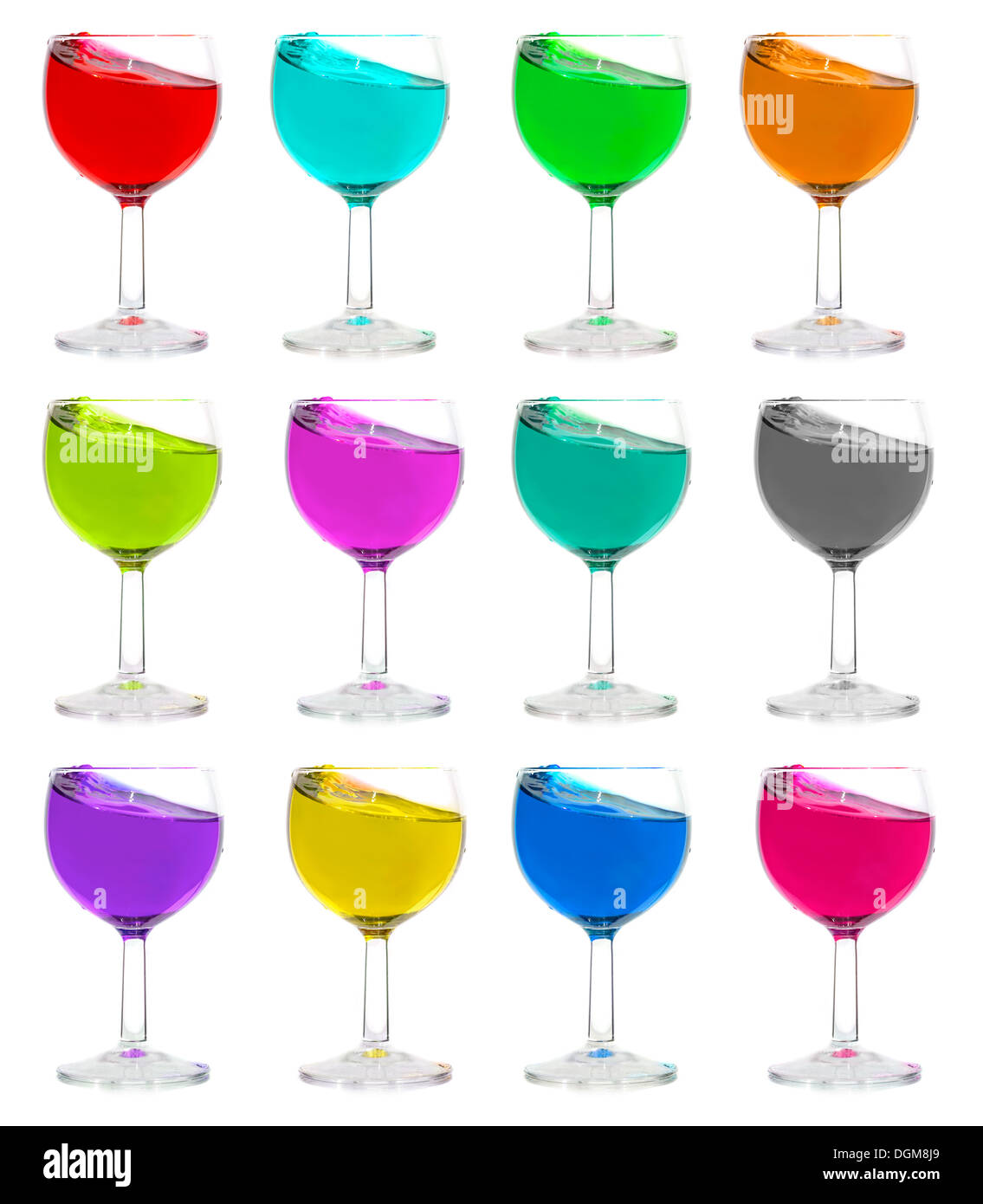 Coloured wine glasses hires stock photography and images Alamy