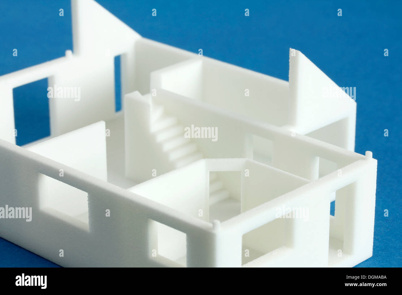 3D Printed Model House Stock Photo