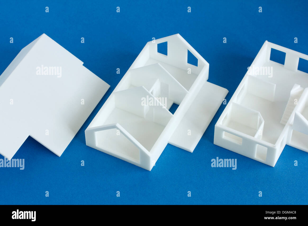 3D Printed Model House Stock Photo