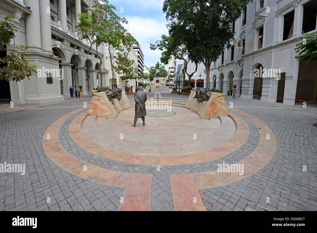 Independence monument in the pedestrianised zone in the old town of Guayaquil, Ecuador, South America Stock Photo