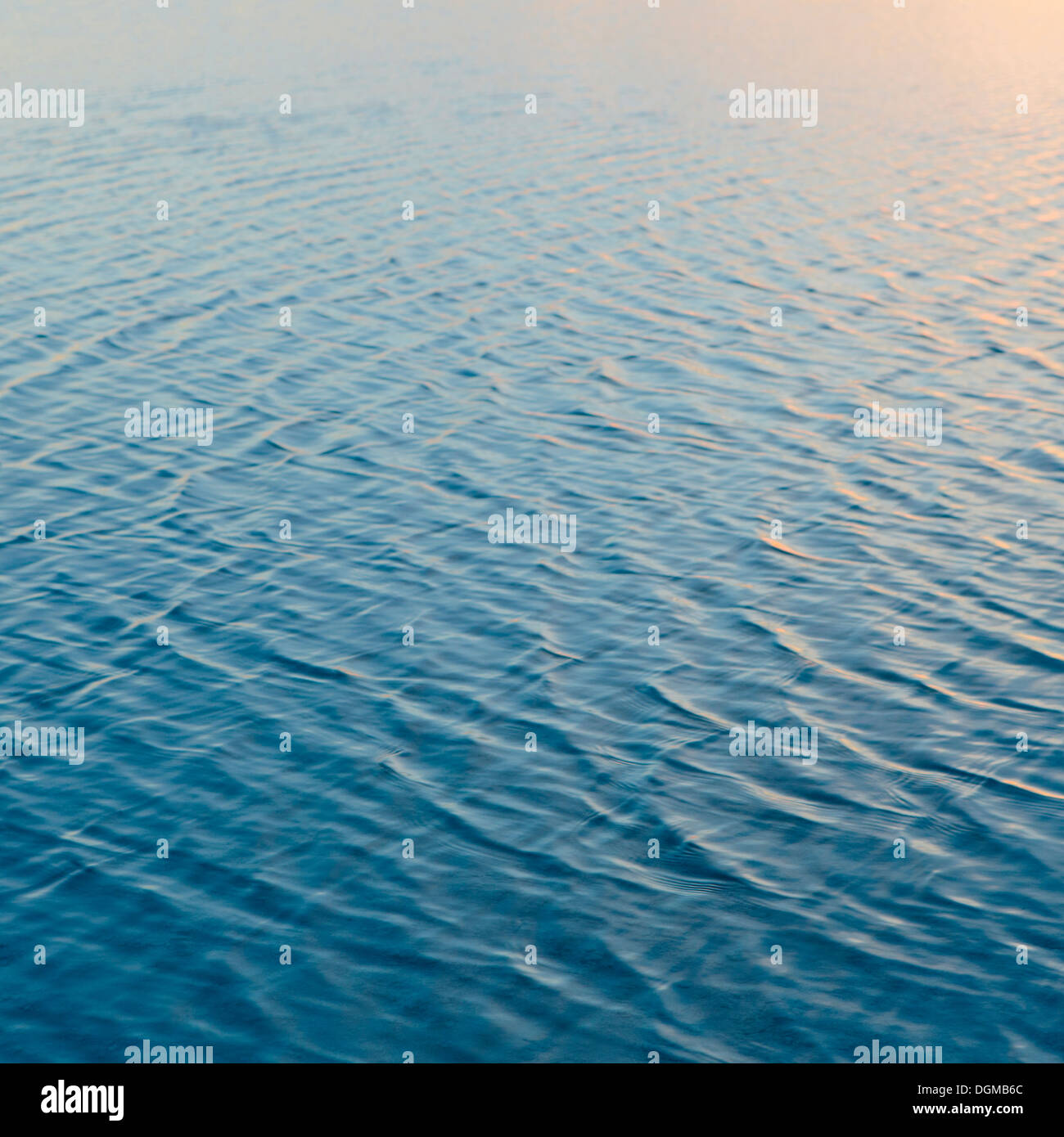 Shallow water over the surface at the Bonneville Salt Flats near Wendover. Ripples. Stock Photo
