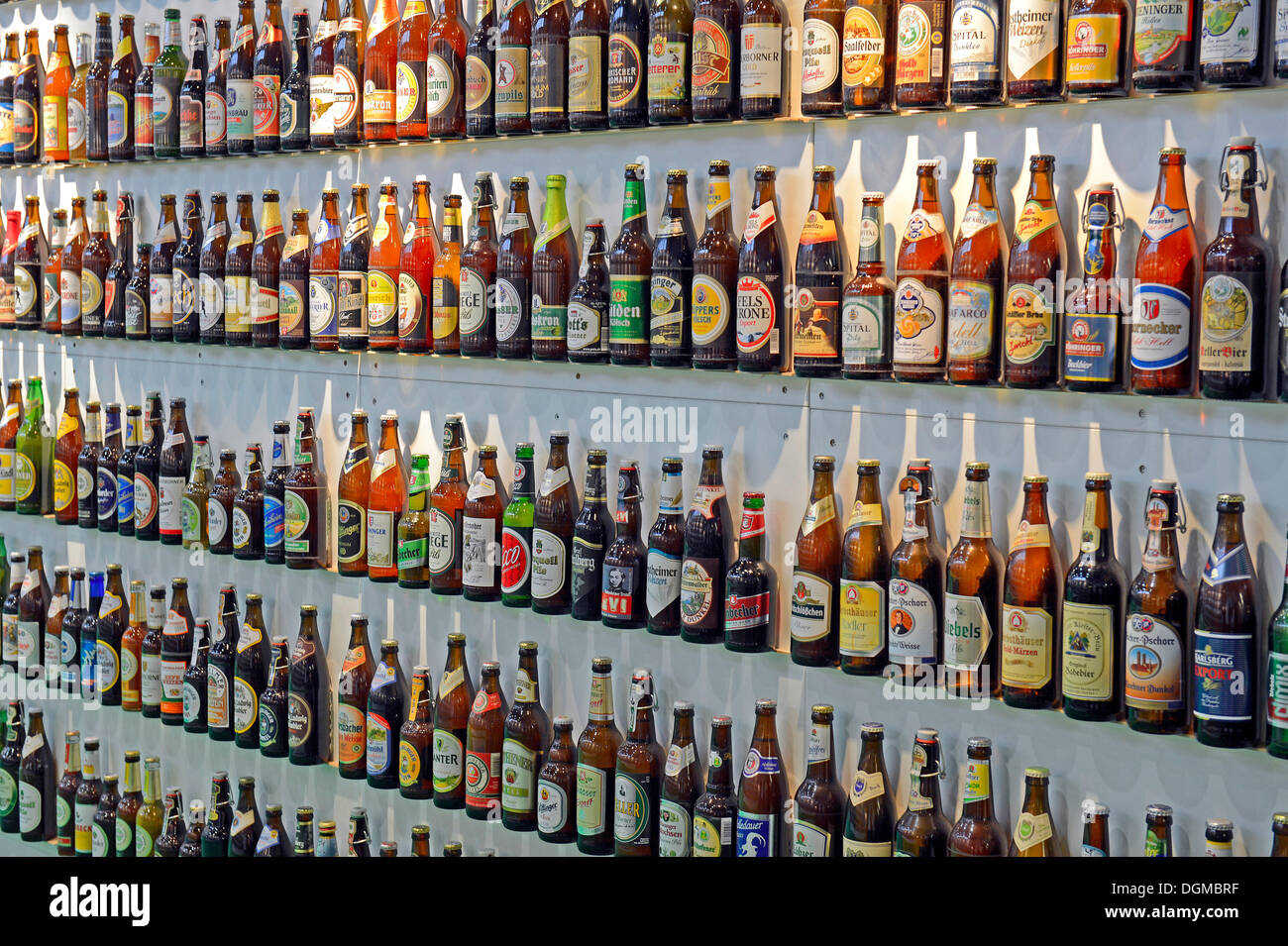 Various beers in bottles, Berlin International Green Week, trade fair