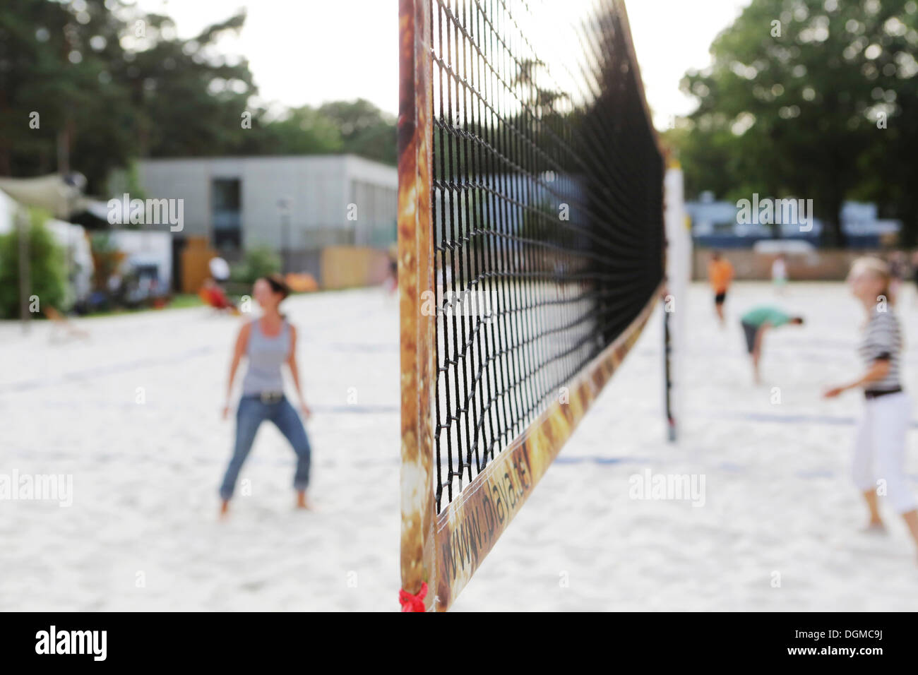 Beach volleyball, field, net Stock Photo