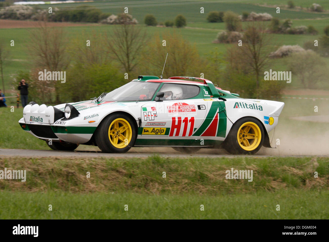 Lancia Stratos, built in 1976, legendary rally car during the German Rally Championship, Rallye Vogelsberg 2011, Hesse Stock Photo