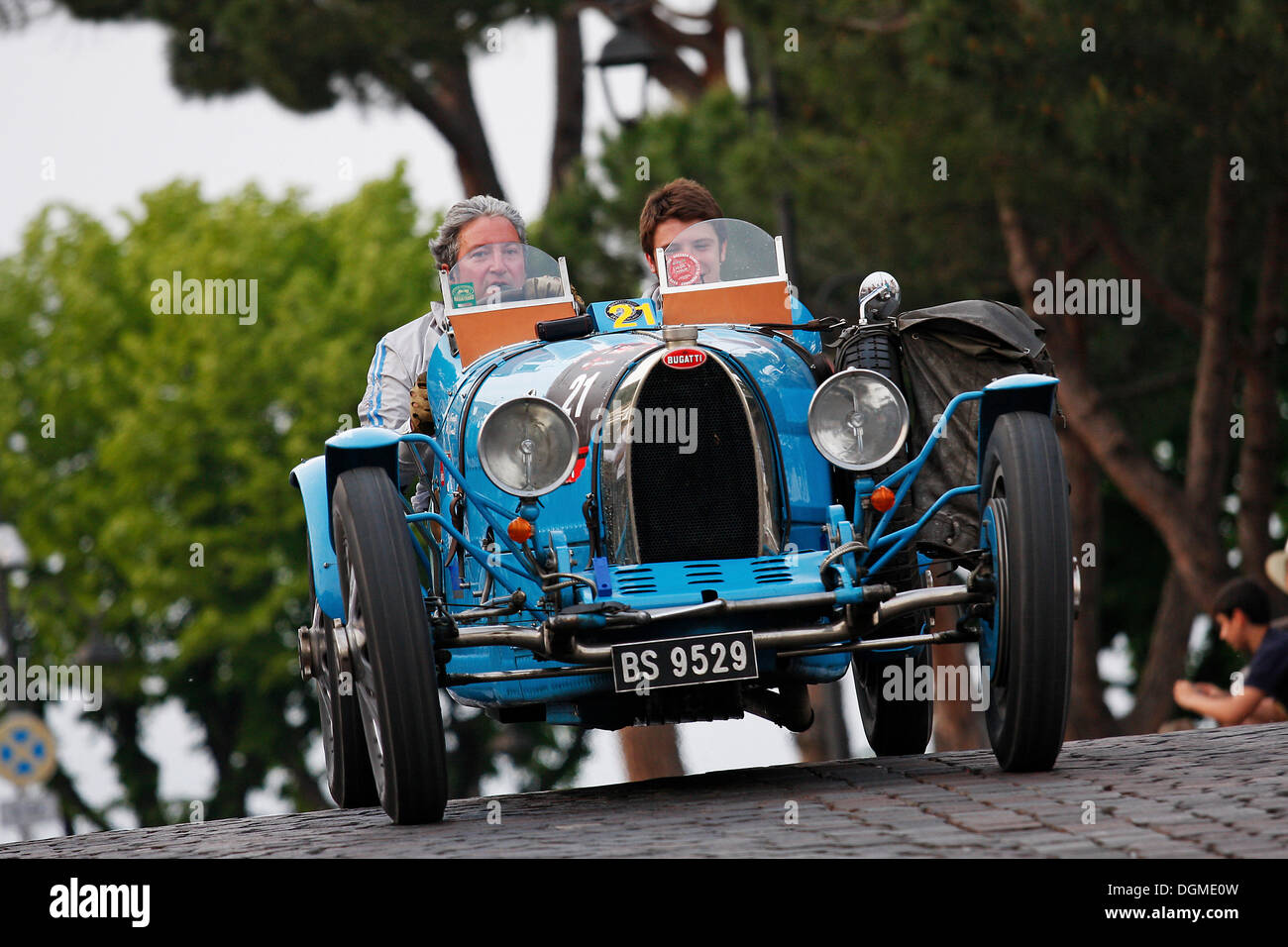 Vintage car, Bugatti T 37 A, built in 1927, Mille Miglia 2011, Desenzano del Garda, Lake Garda, Lombardy, Italy, Europe Stock Photo