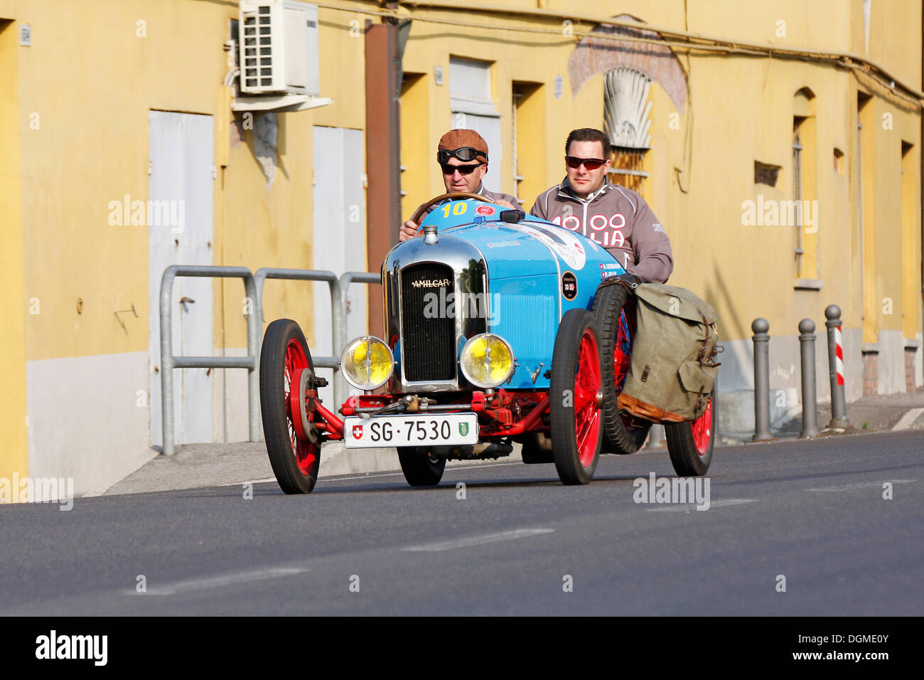Vintage car, Amilcar CGSS, built in 1927, Mille Miglia 2011, Bologna, Emilia Romagna, Italy, Europe Stock Photo
