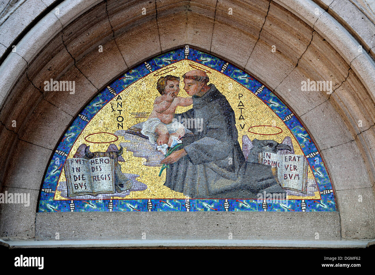 Mosaic on Sent Antuan Kilisesi church, St Antonio Kilisesi, Saint Antoine, Saint Anthony's Church, Istiklal Caddesi Stock Photo