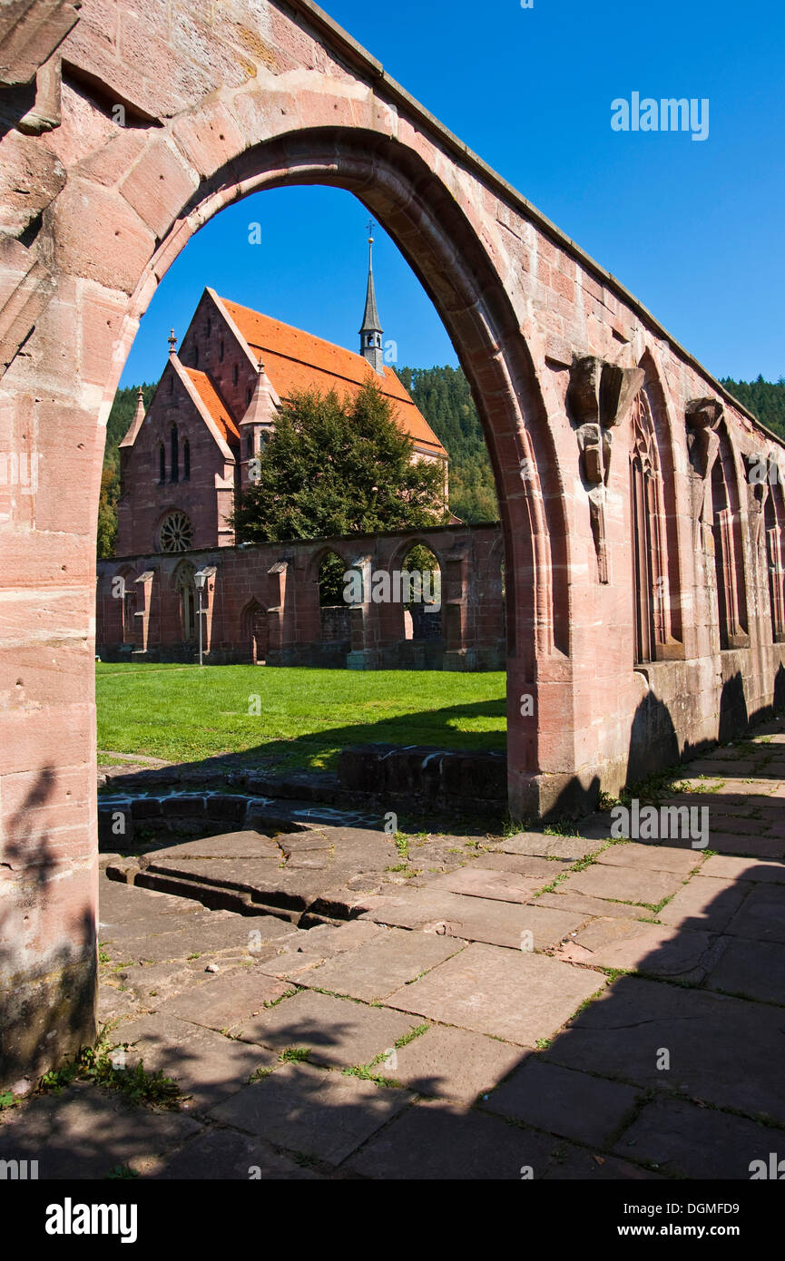 Hirsau Abbey, cloister, with Mary's Chapel, Hirsau, Black Forest, Baden-Wuerttemberg Stock Photo