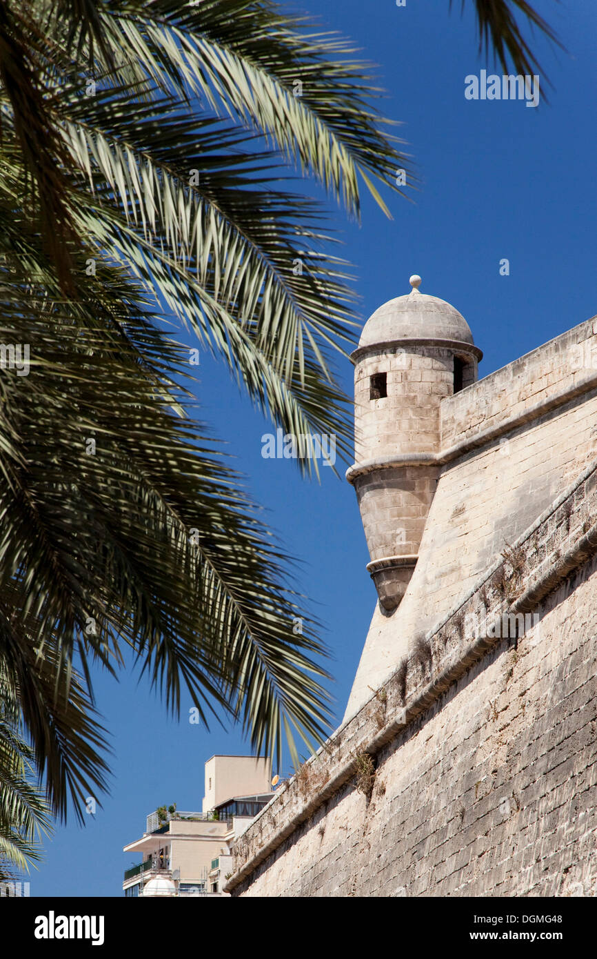 Historic fortifications, Palma de Mallorca, Majorca, Balearic Islands, Spain, Europe Stock Photo