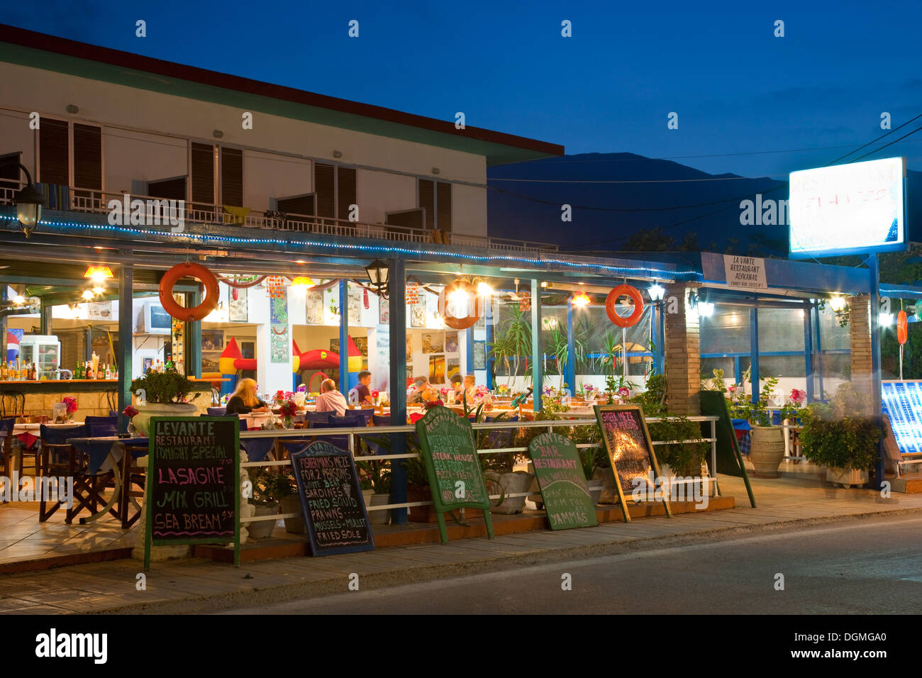 Restaurant, Alykanas, Zakynthos (Zante) Island, Greece Stock Photo Alamy