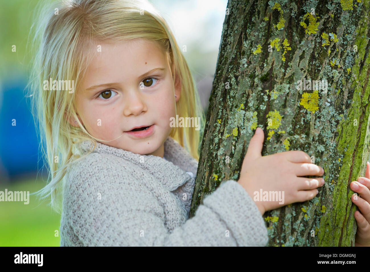 Girl, 4 years old, portrait Stock Photo