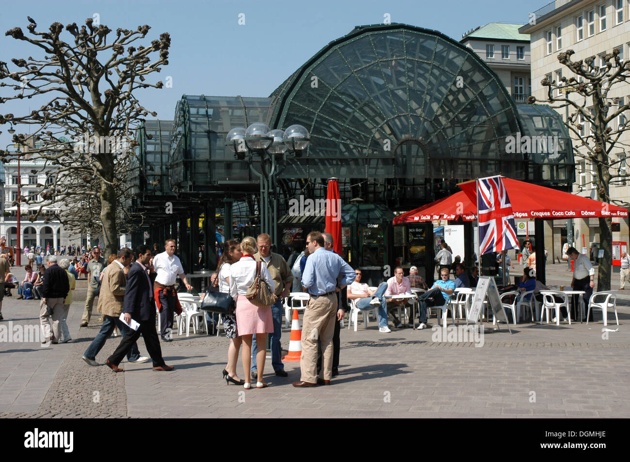 Town hall square with old pavillion in Hamburg Stock Photo Alamy
