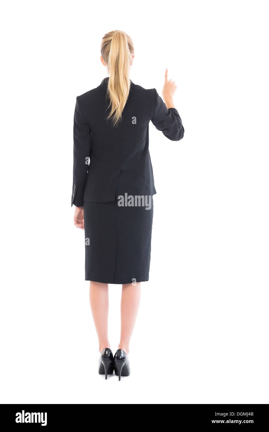Blonde woman rear view hi-res stock photography and images - Alamy