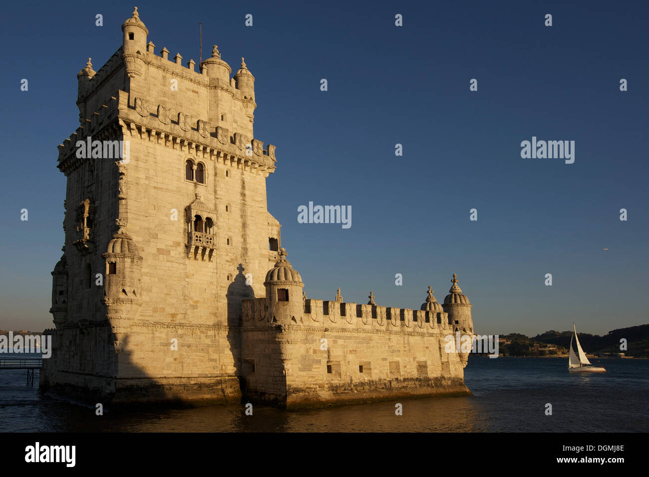 Torre de Belem, Belem tower, UNESCO World Heritage Site, Belem quarter, Lisbon, Portugal, Europe Stock Photo