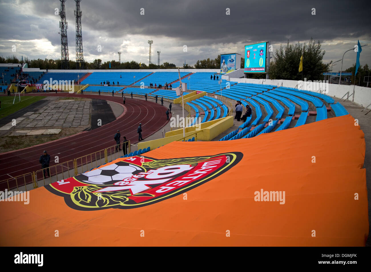 Stadium of Shakier, Karaganda, Kazakhstan Stock Photo