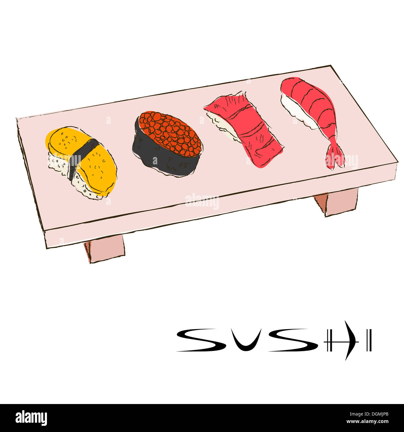 A vector set of Food Icons: Japanese Cuisine Stock Photo - Alamy
