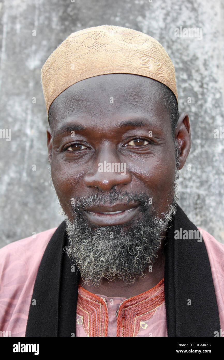 Imam of Maluwe Mosque, Ghana Stock Photo