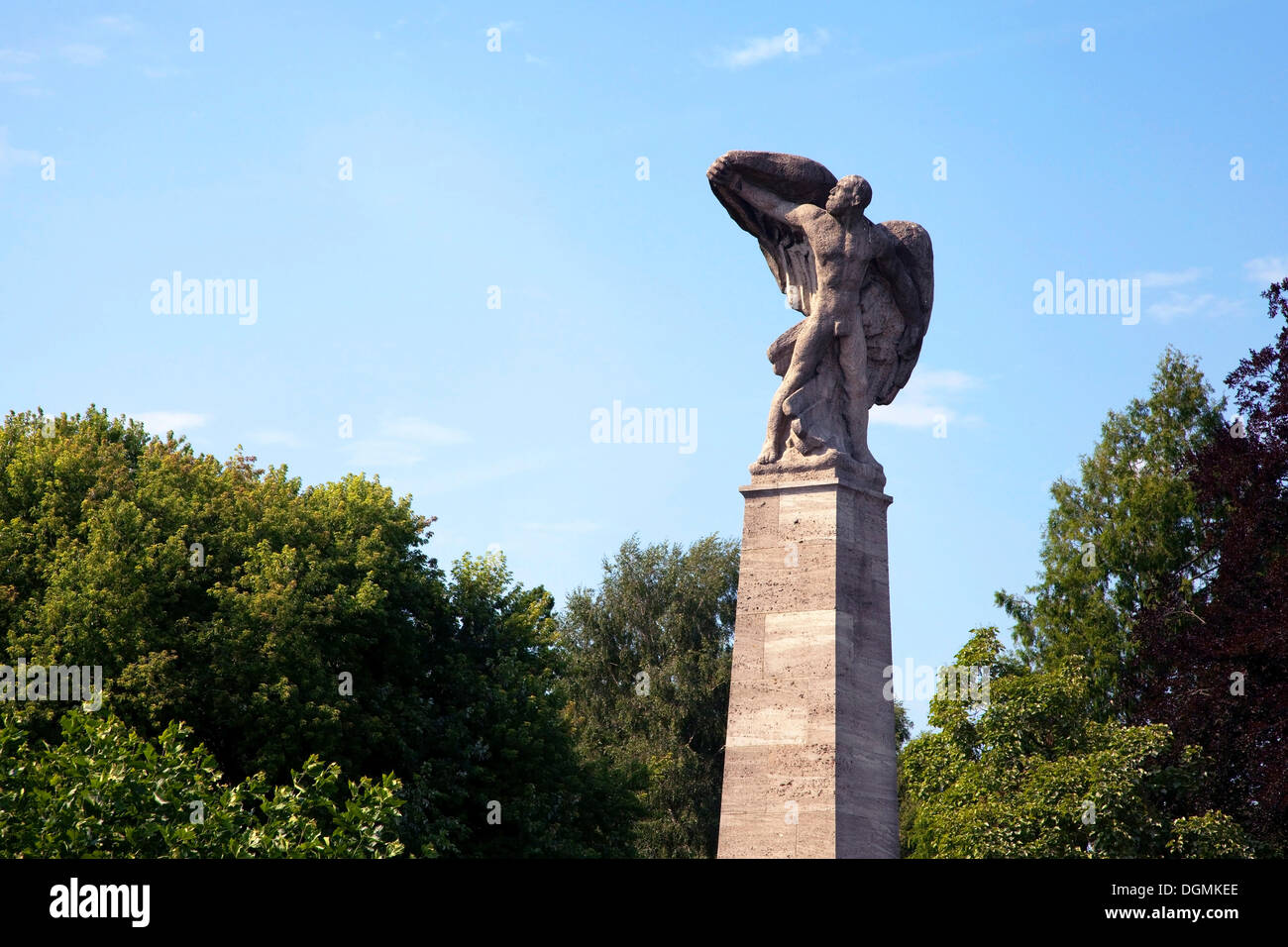 Zeppelin monument at the harbour of Konstanz, Baden-Wuerttemberg Stock ...