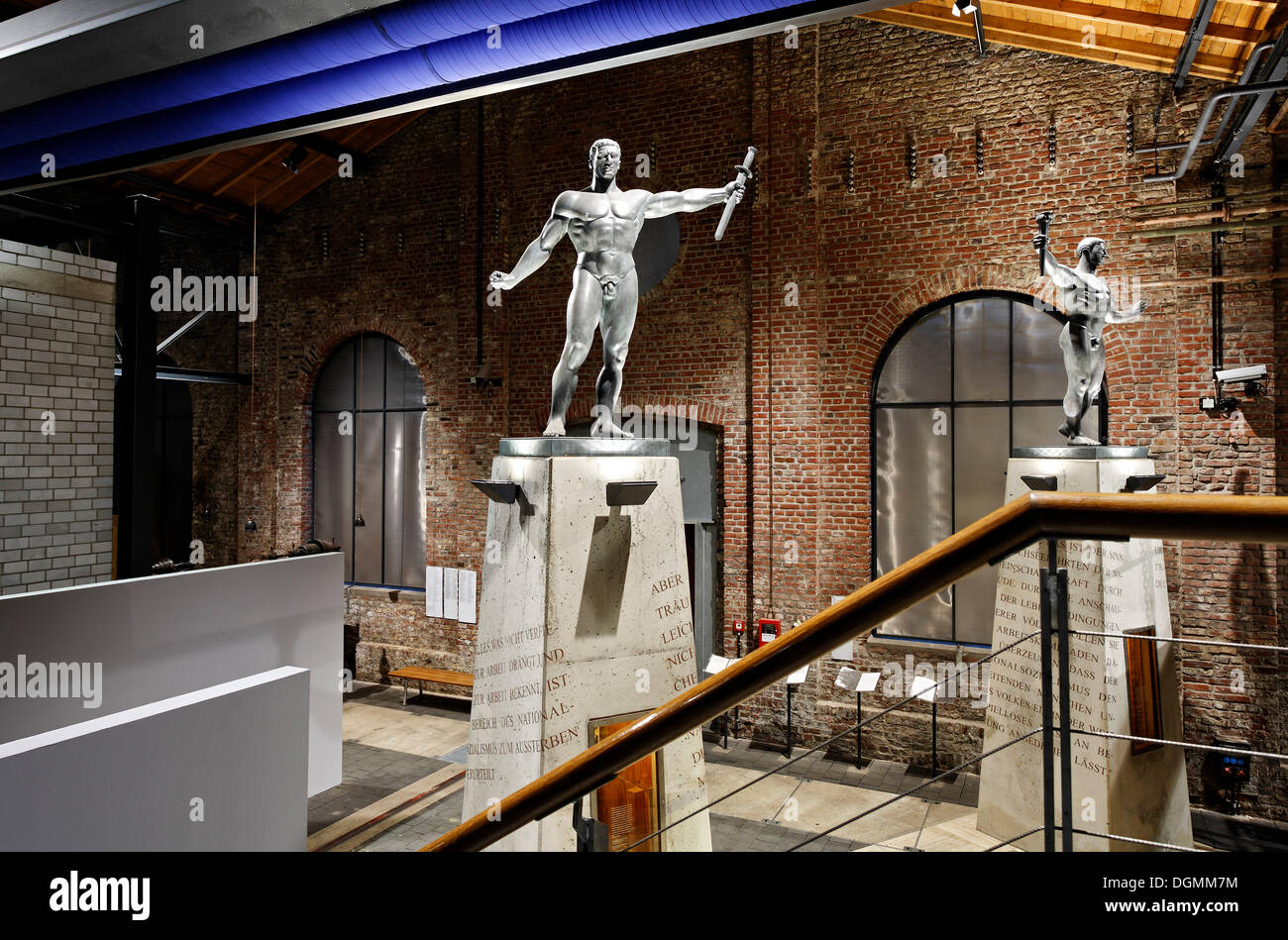 Sculptures from the Nazi era, exhibits in the LVR Industriemuseum industrial museum, disused Altenberg zinc factory, Oberhausen Stock Photo