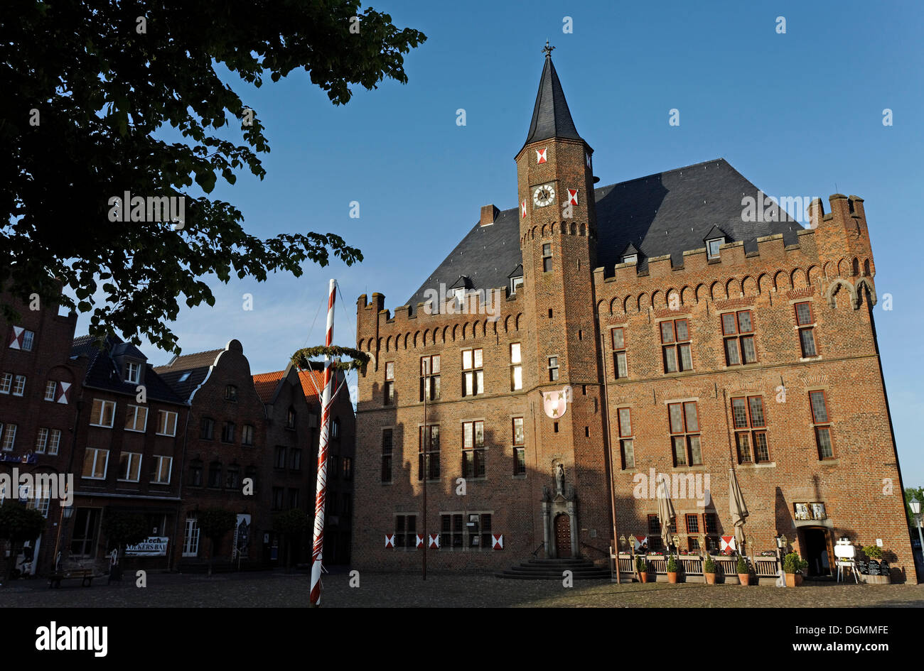 Historic city hall, Kalkar, Lower Rhine region, North Rhine-Westphalia Stock Photo