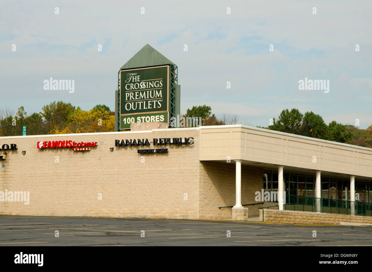 The Crossings Premium Outlets in the Pocono pennsylvania Stock Photo