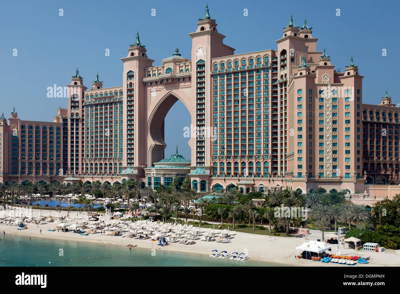 Atlantis, a luxury hotel, The Palm Jumeirah, Dubai, United Arab Emirates, Middle East, Asia Stock Photo