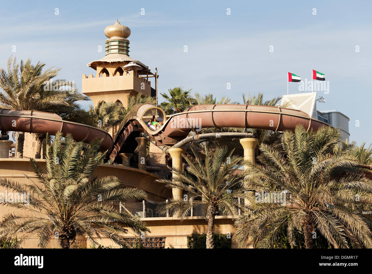 Wild Wadi Water Park, water park with water slides, Jumeirah, Dubai, United Arab Emirates, Middle East, Asia Stock Photo
