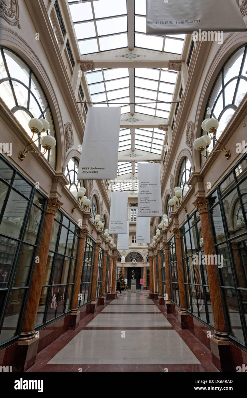 Galerie Vivienne, a historic shopping arcade, 2nd Arrondissement, Paris, Ile-de-France, France Stock Photo