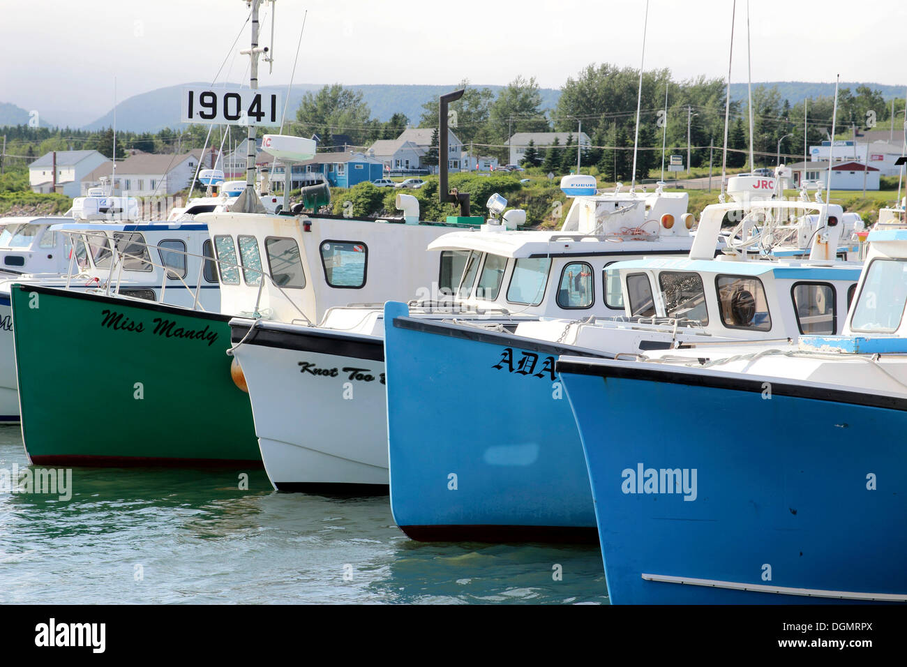 Lobster boats, harbour, Cabot Trail, Cape Breton, Nova Scotia, Canada