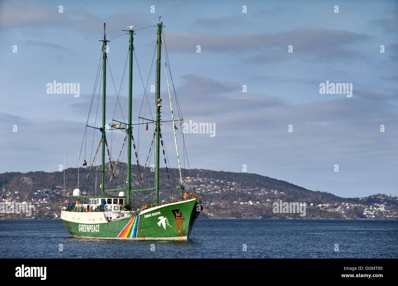 The Greenpeace ship Rainbow Warrior II, Bergen, Norway, Europe Stock Photo