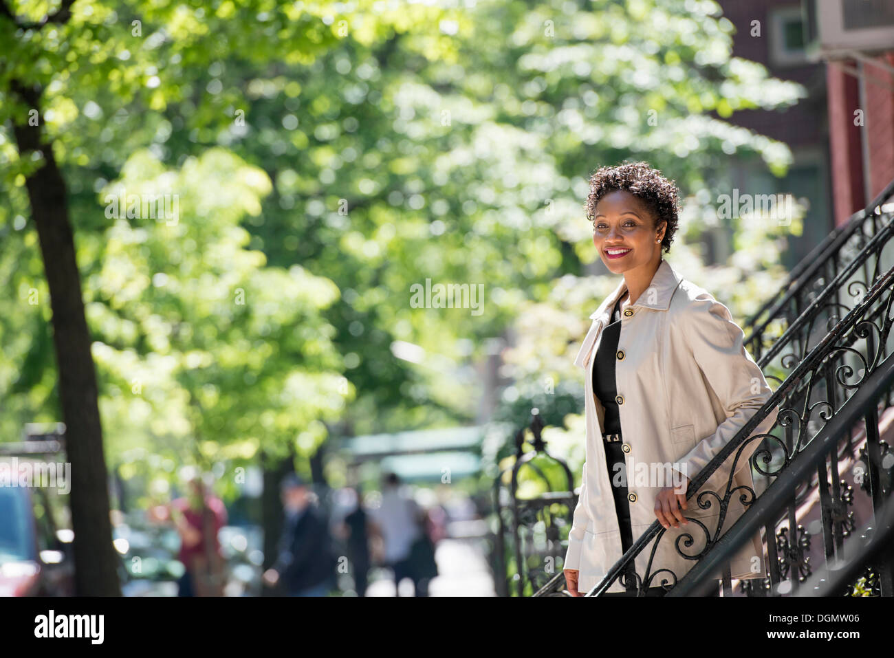 Woman and walking and steps hi-res stock photography and images - Alamy