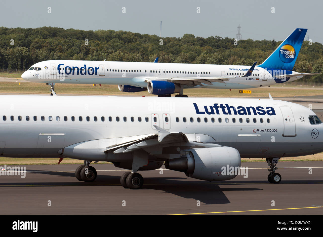 Lufthansa Airbus A330 and Condor Airways (also Lufthansa) Boeing 757