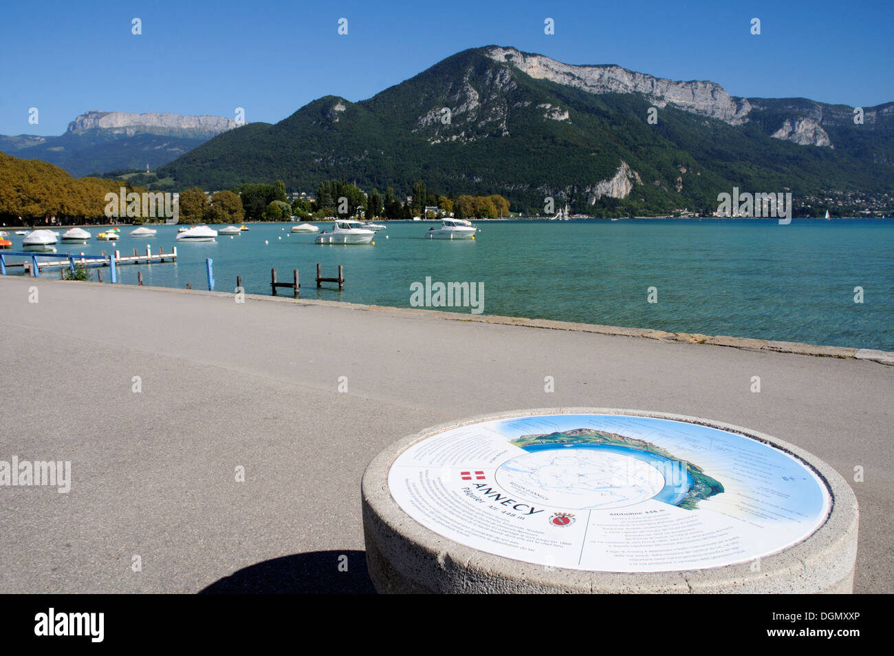 The promenade by Lake Annecy, France Stock Photo