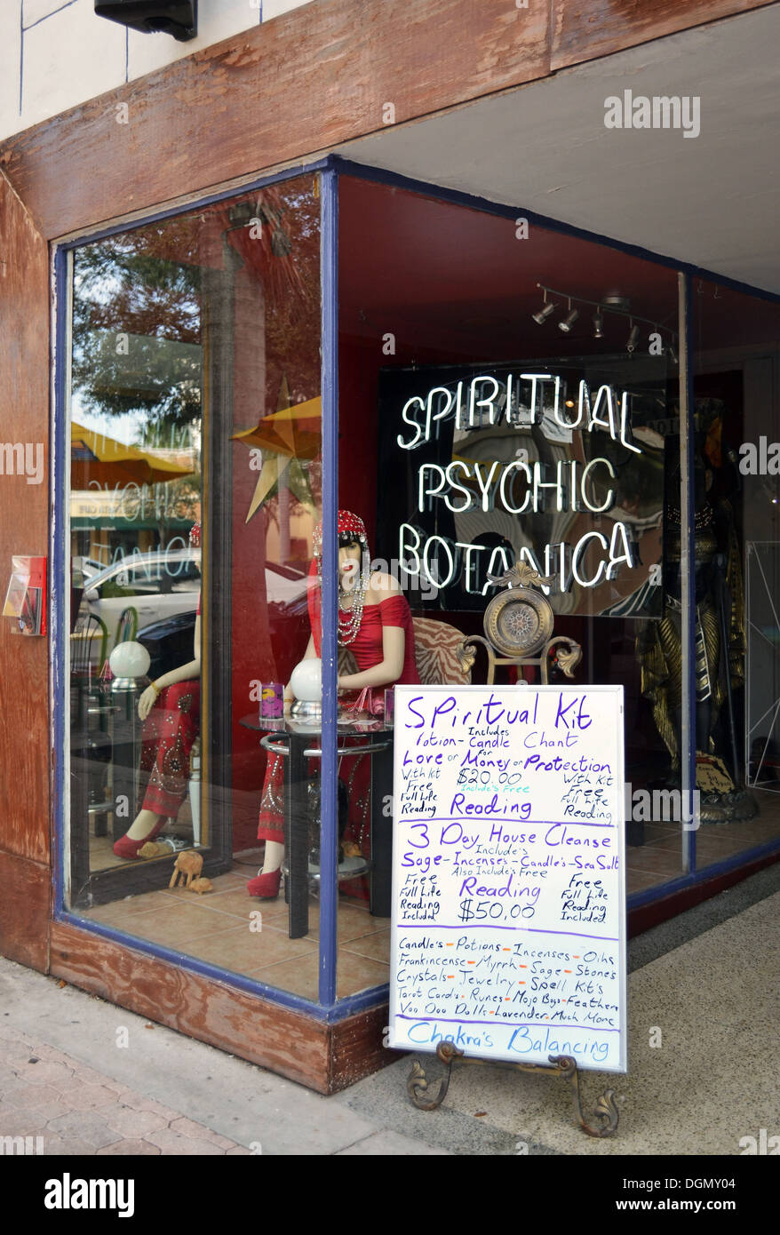 The Spiritual Psychic Botanica on Hollywood Boulevard in Hollywood Florida Stock Photo