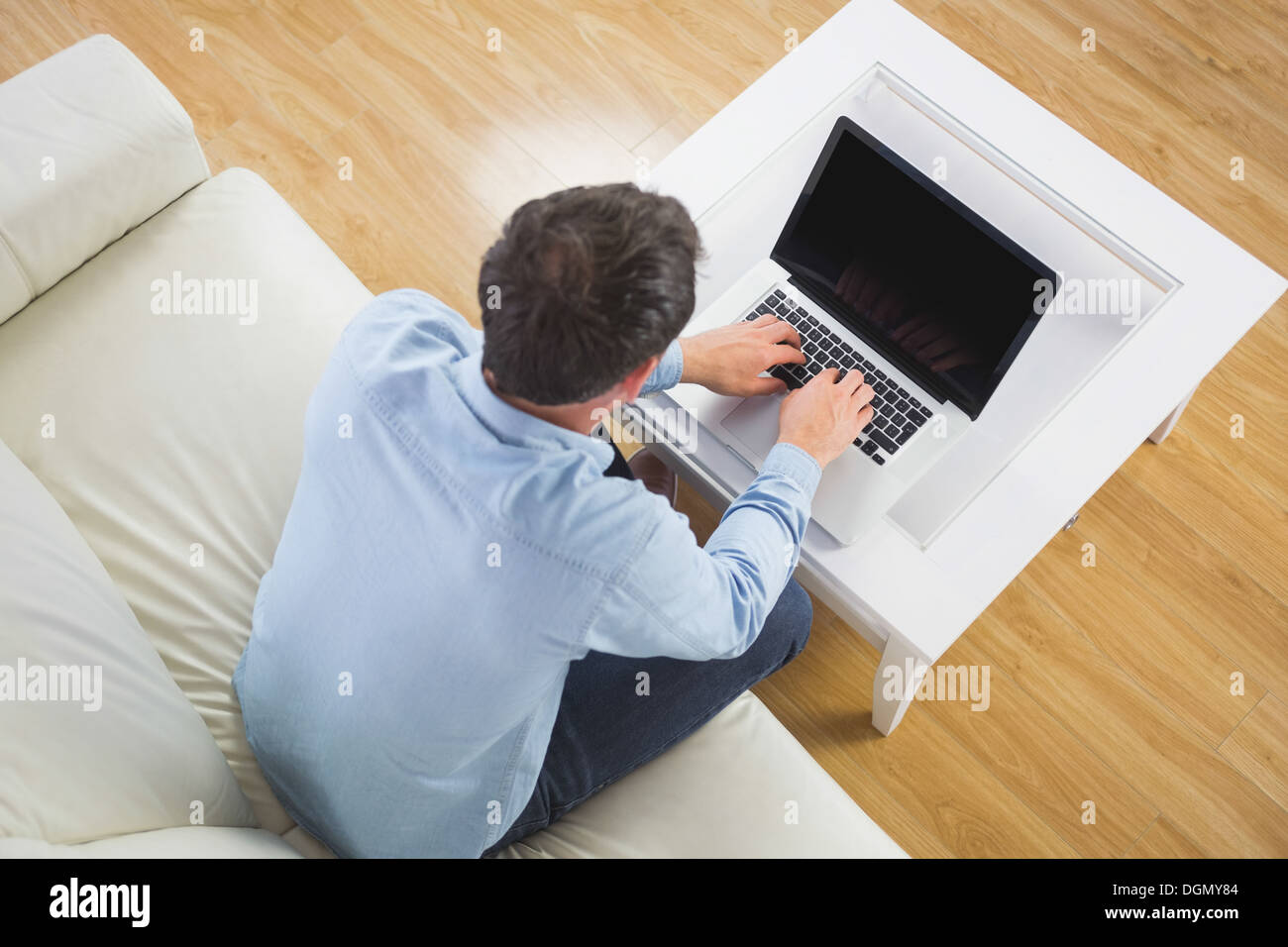 Typing at laptop hi-res stock photography and images - Alamy