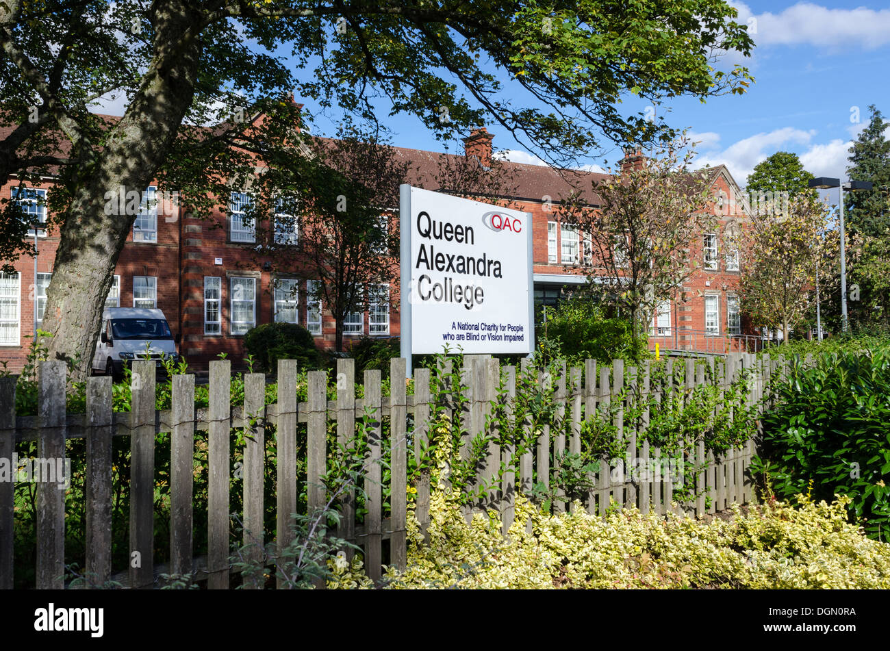 The Queen Alexandra College in Birmingham which is a national charity for people who are blind or vision impaired Stock Photo