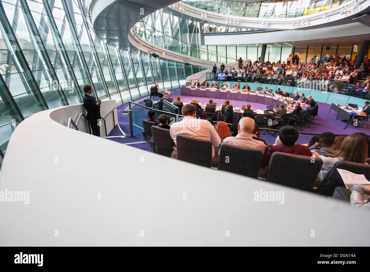 London. 23 October 2013. Mayor of London Boris Johnson faces questions from members of the London Assembly at City Hall. Stock Photo