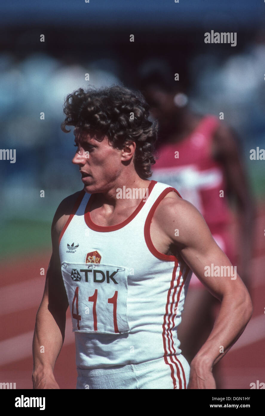 Jarmila Kratochvilova CZE Competing In The 1983 World Athletics Stock 