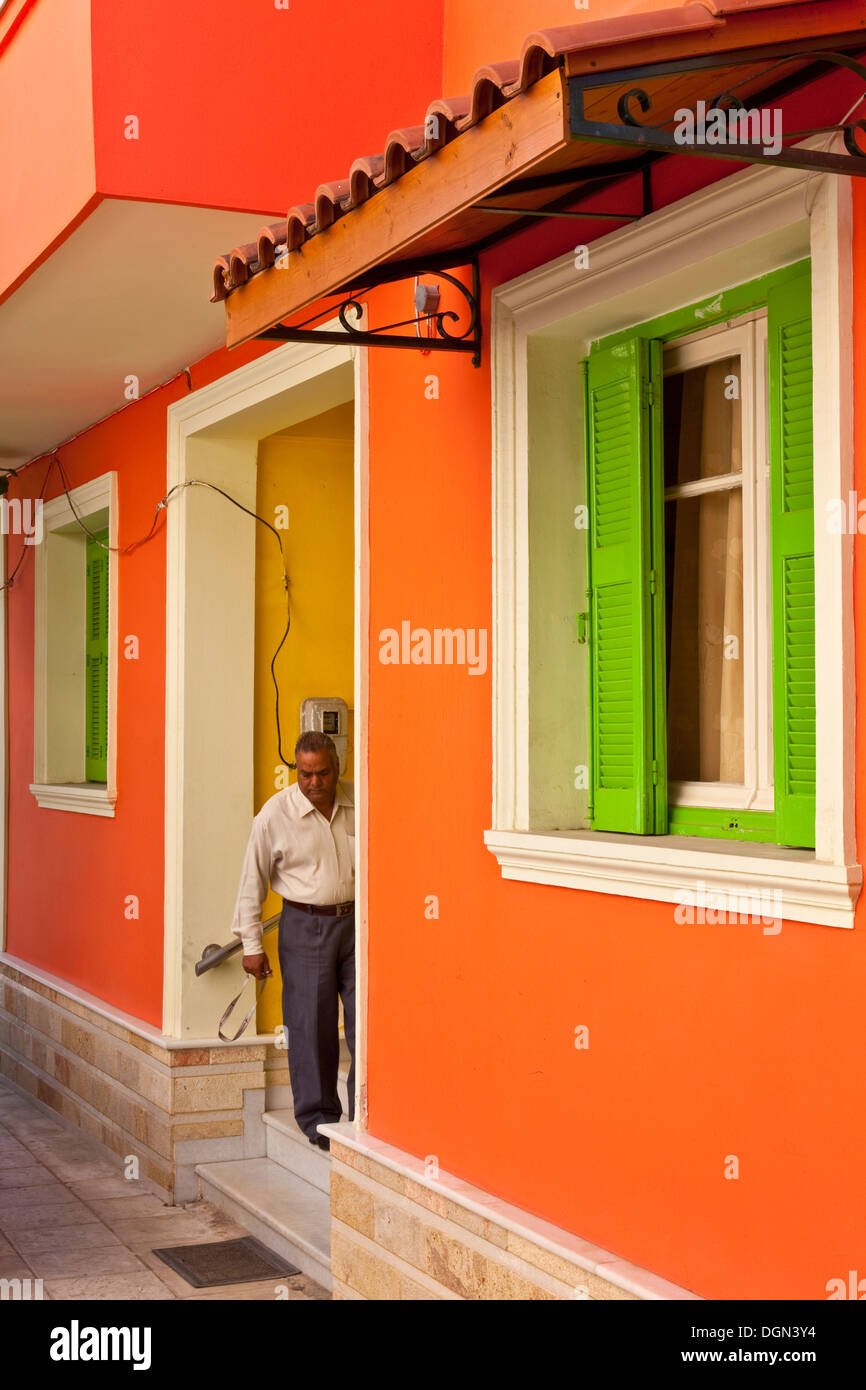 Colourful House, Zakynthos Town, Zakynthos (Zante) Island, Greece Stock Photo