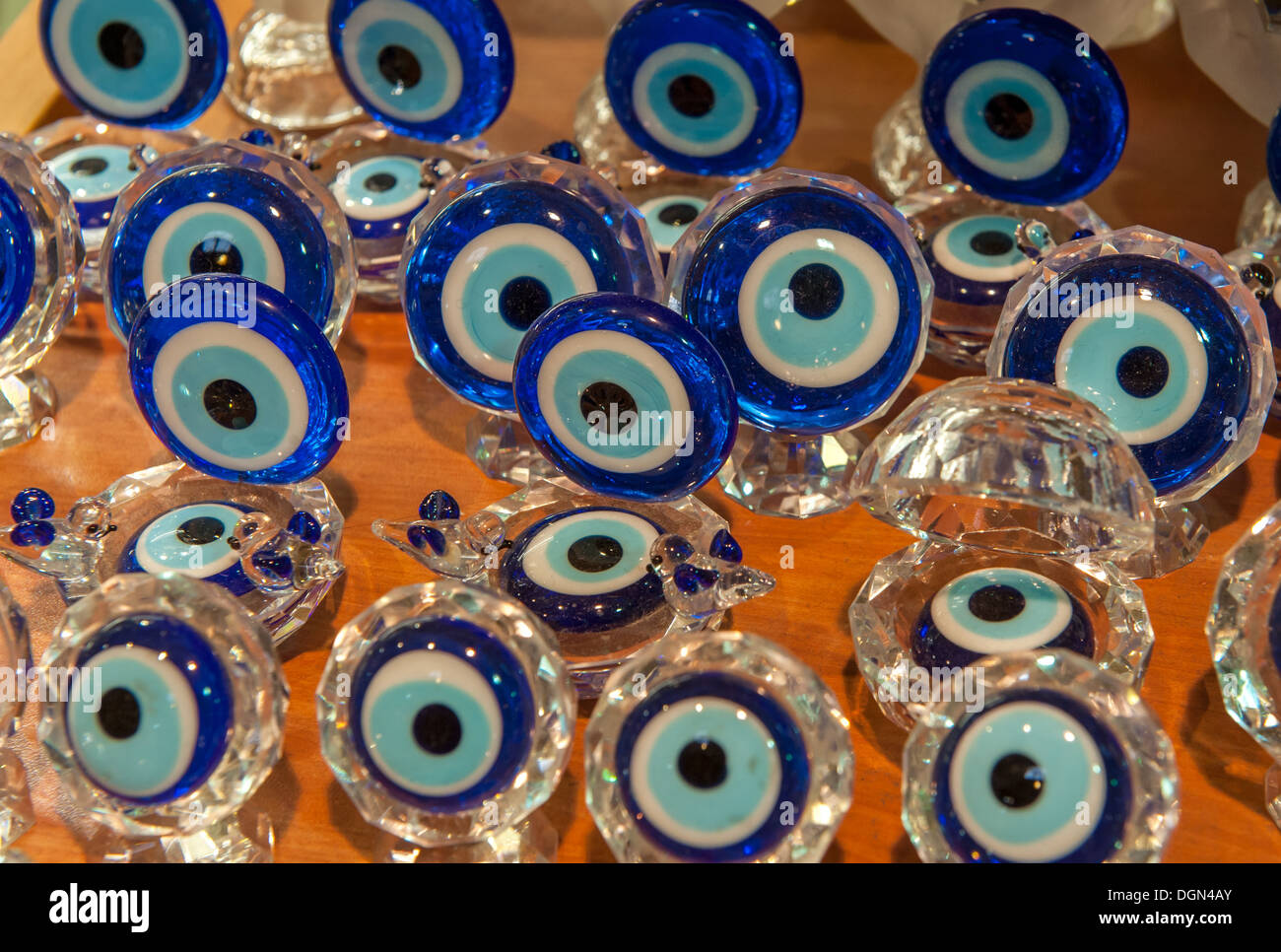 Evil eye amulet, nazar boncugu shop at Grand Bazaar, Istanbul Stock Photo -  Alamy