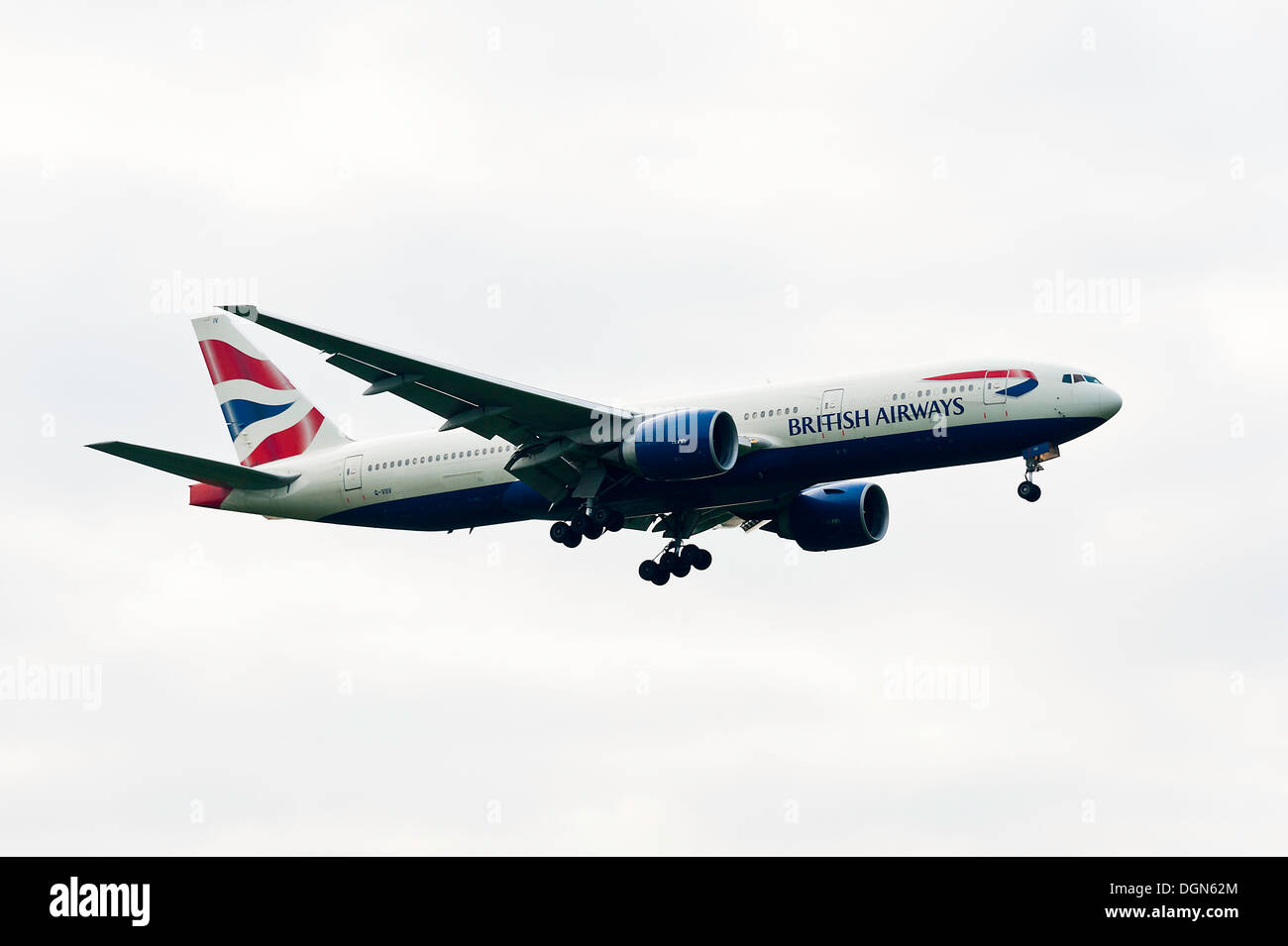 British Airways Boeing 777 Airliner GVIIV on Landing Approach to