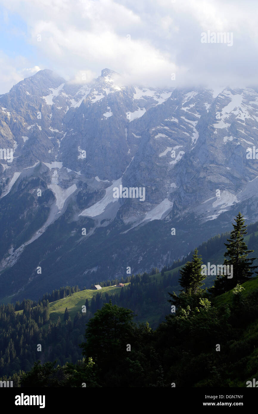 Berchtesgaden, Germany, looking towards the mountains High Goell Stock Photo