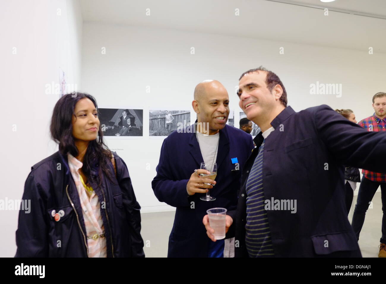 London, UK. 23rd Oct, 2013. Private view of Graphics exhibition focusing on Skinhead Cultureat the London College of Communication, Elephant and Castle, London, UK Credit:  Rachel Megawhat/Alamy Live News Stock Photo
