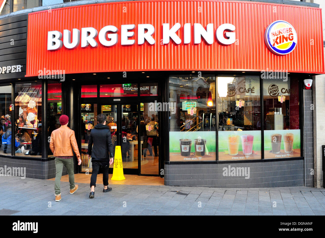 A general view of Burger King restaurant in Leicester Square, central