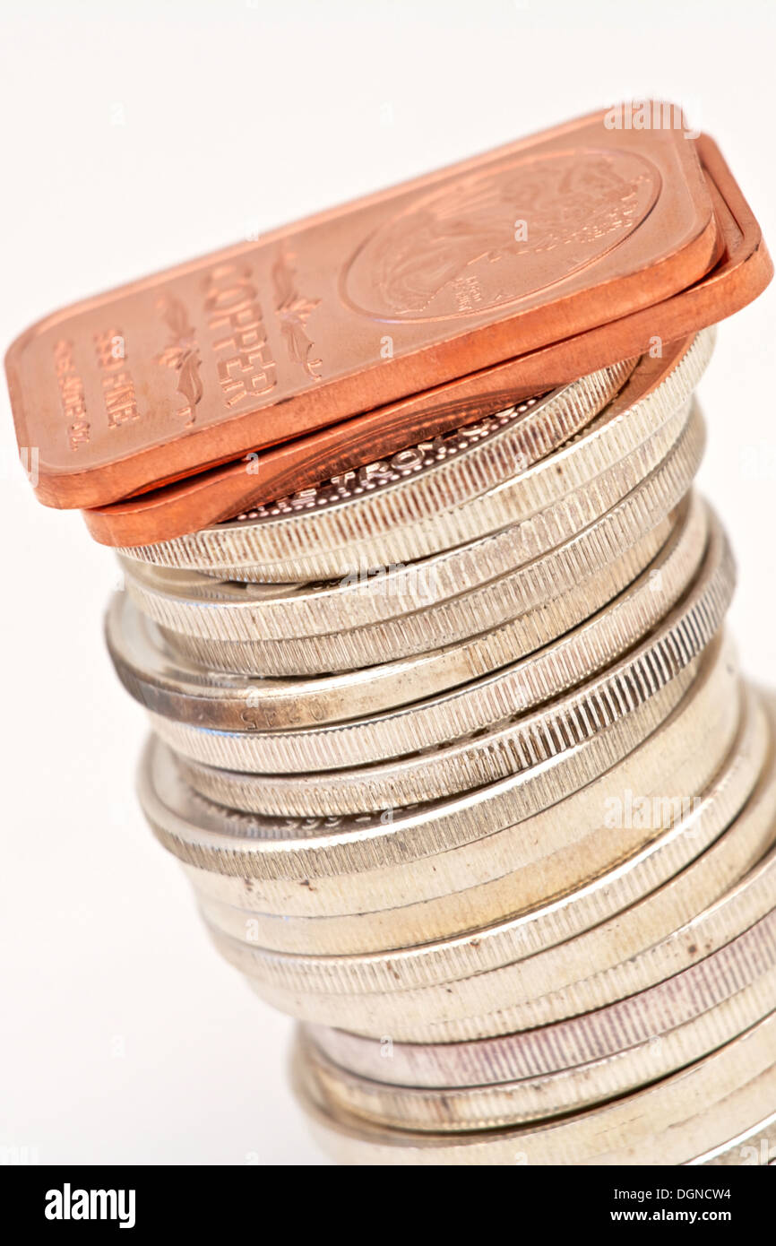 Silver copper coins hi-res stock photography and images - Alamy